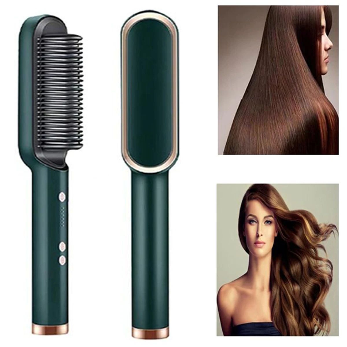 2 in 1 Professional Straightener and Curling Iron Comb Brush (৪৫ ওয়াটের অর্জিনাল প্রডাক্ট )