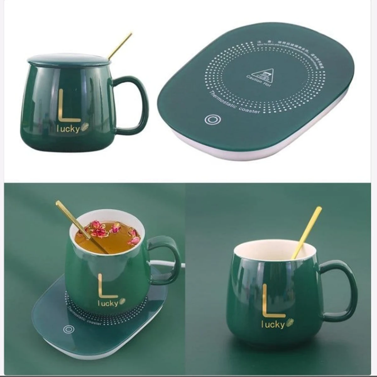 Electric Ceramic Coffee Mug And Saucer (৫ থেকে ১০ মিনিটের মধ্যে খুব সহজেই অটোমেটিক  কফি তৈরি করুন)