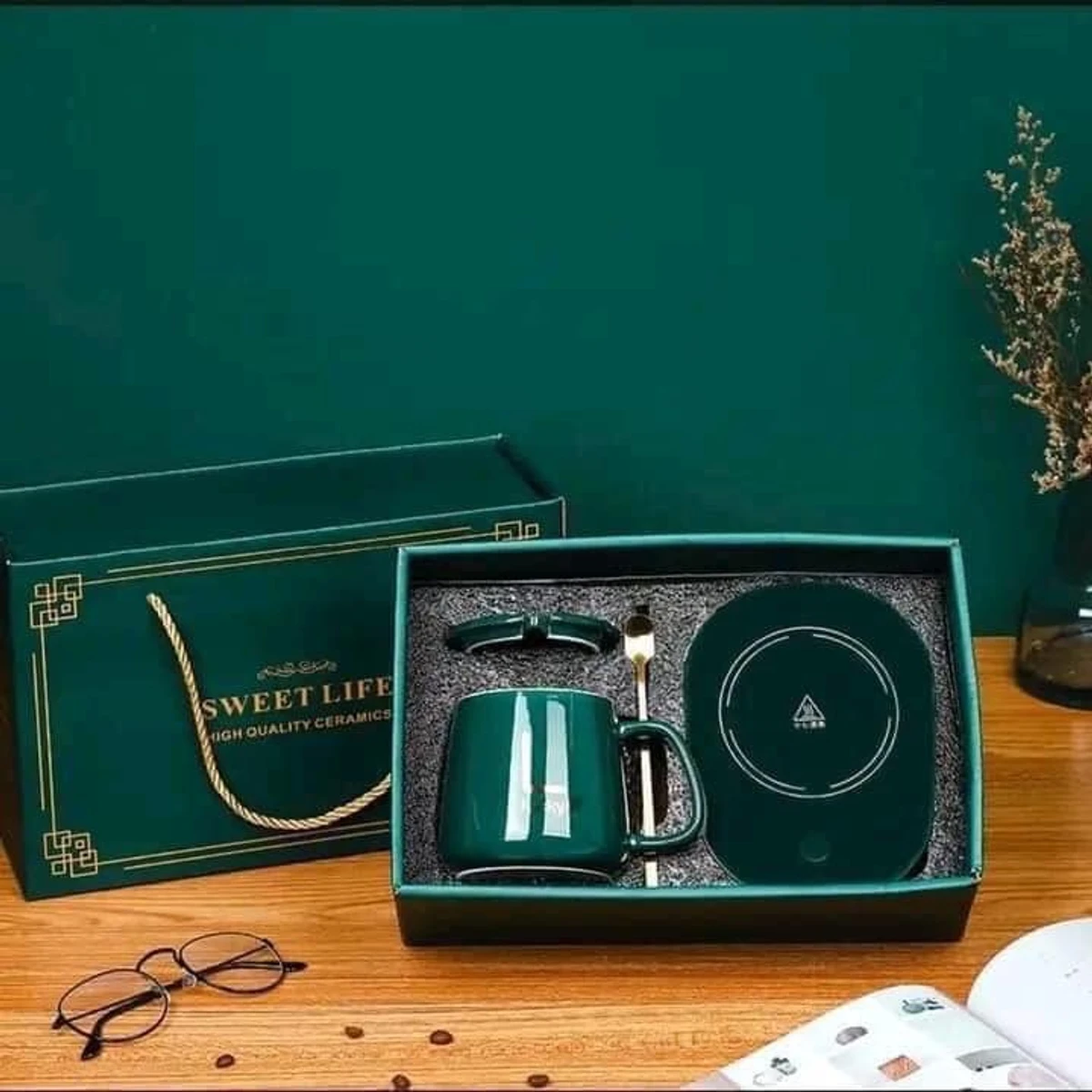 Electric Ceramic Coffee Mug And Saucer (৫ থেকে ১০ মিনিটের মধ্যে খুব সহজেই অটোমেটিক কফি তৈরি করুন)